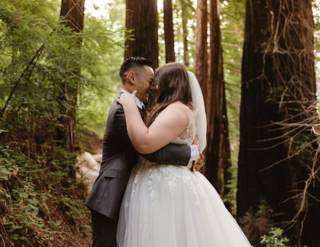 This comprehensive guide on how to elope in Big Sur, features photos of a couple eloping in Pfeiffer Big Sur State Park.