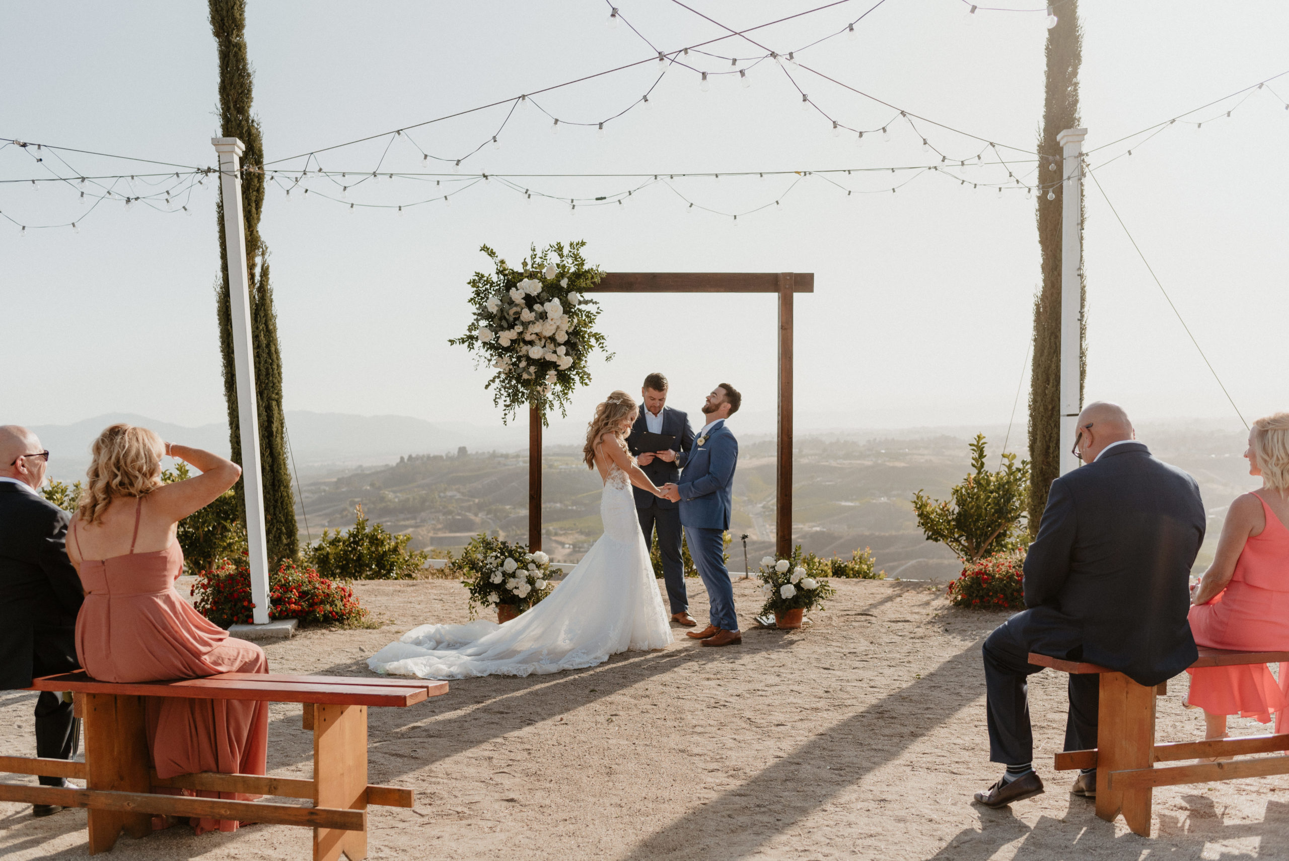 An intimate elopement ceremony in Temecula, CA.